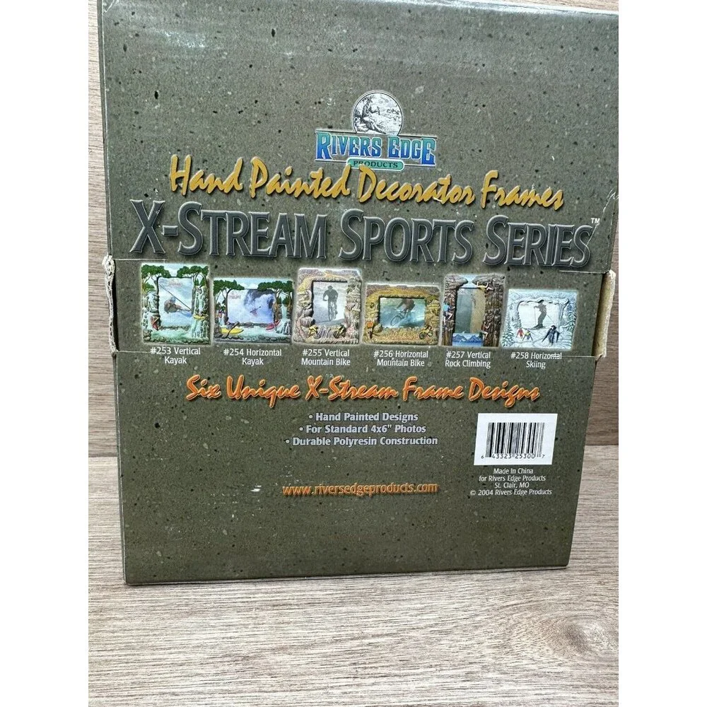 Rivers Edge Whitewater Kayak  X-STREAM SPORTS SERIES Hand Painted Picture Frame